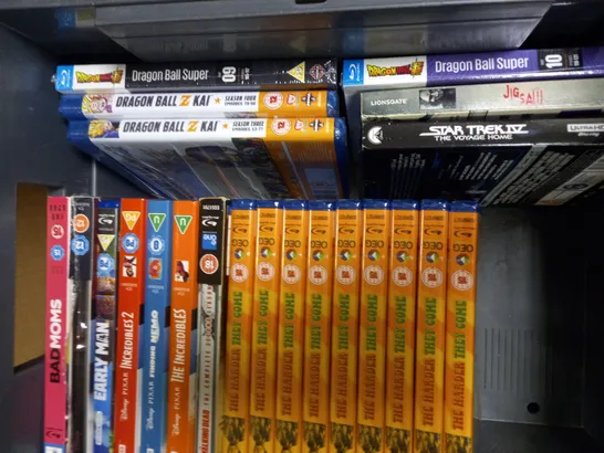 LOT OF APPROXIMATELY 28 BLU-RAYS, TO INCLUDE DRAGONBALL, SAW, THE HARDER THEY COME, ETC