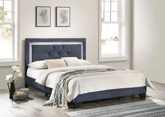 BOXED KEND3LL UPHOLSTERED BED (SIZE UNSPECIFIED)