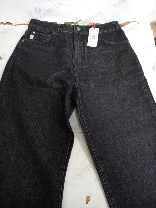 SUPERDRY BLACK DENIM WALCOTT JEANS - UK W29 30L