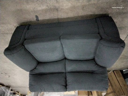 DESIGNER CHARCOAL FABRIC FIXED TWO SEATER SOFA 