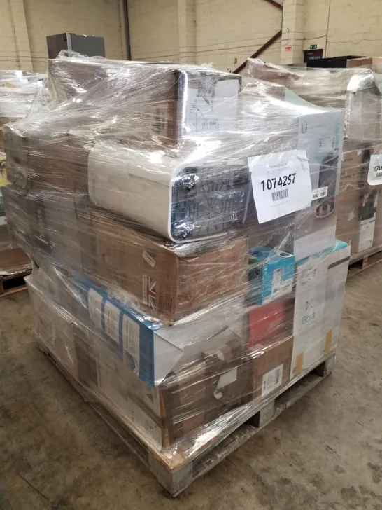 PALLET OF APPROXIMATELY 23 UNPROCESSED RAW RETURN HOUSEHOLD AND ELECTRICAL GOODS TO INCLUDE;