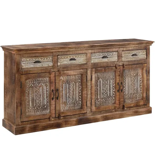 BOXED GRAHAM 179cm SOLID WOOD SIDEBOARD (1 BOX)