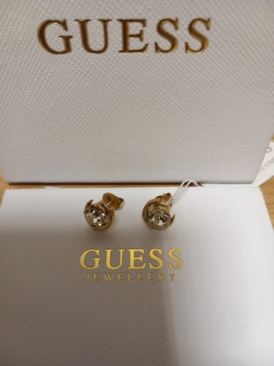 BOXED GUESS MOON PHASES LADIES STUD EARRINGS