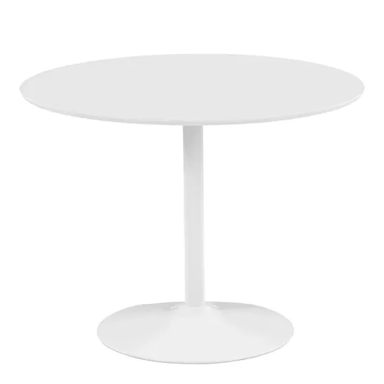 BOXED AARSHI PEDESTAL DINING TABLE WHITE