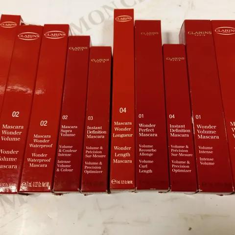 CLARINS PARIS MASCARA BUNDLE APPROX 8 ITEMS