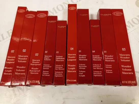 CLARINS PARIS MASCARA BUNDLE APPROX 8 ITEMS