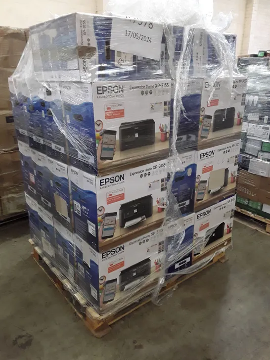 PALLET OF APPROXIMATELY 35 BOXED EPSON EXPRESSION HOME XP-3155 PRINTERS