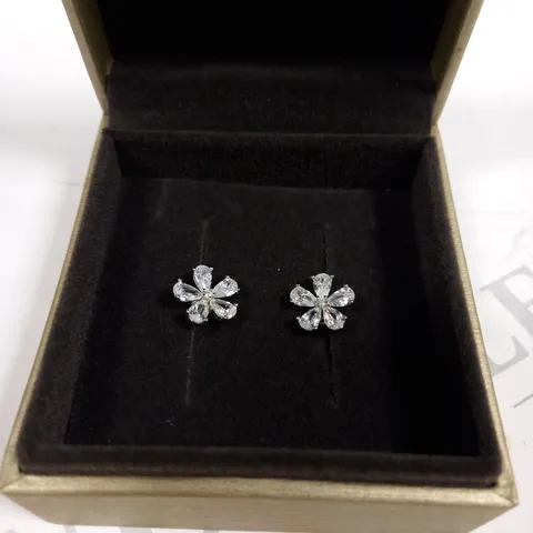 WARREN JAMES FLORAL SILVER EARRINGS 