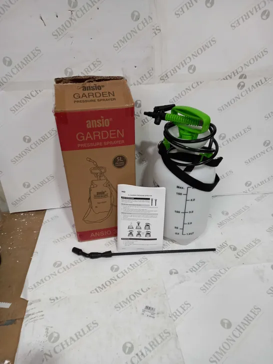 ANSIO GARDEN PUMP ACTION PRESSURE SPRAYER WITH INSTRUCTIONS