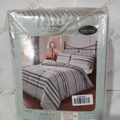 SLEEPDOWN REVERSIBLE COSYSOFT BRUSHED COTTON DUVET SET - SUPER KING