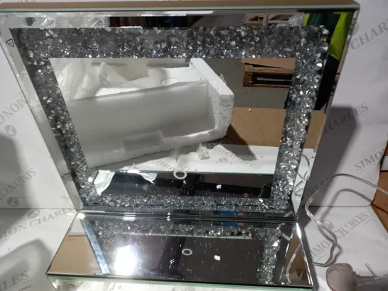 JULIEN MACDONALD LIGHT UP ENCAPSULATED CRYSTAL DRESSING TABLE MIRROR