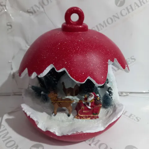 SANTAS EXPRESS PRE-LIT SPHERE WITH CHRISTMAS CHARACTER SCENE