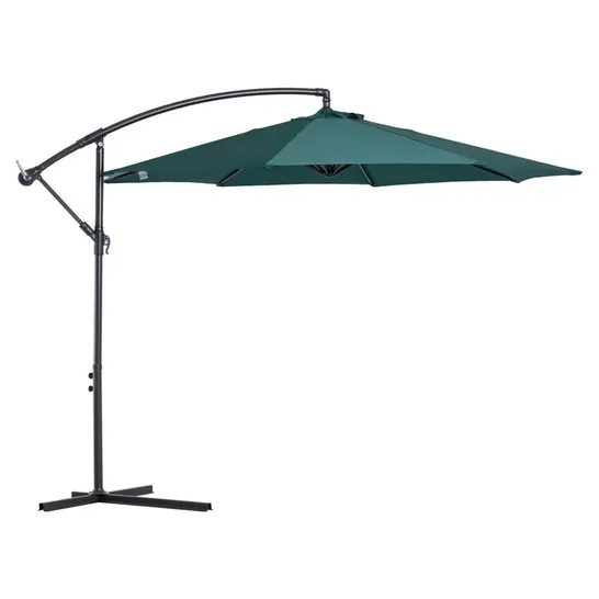 BOXED OAKLAND 300cm CANTILEVER PARASOL - GREEN (1 BOX)