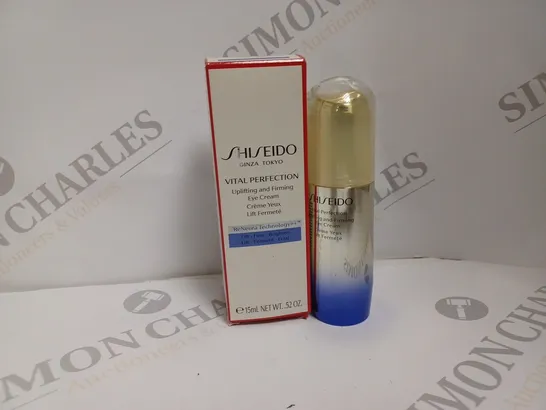 BOXED SHISEIDO VITAL PERFECTION UPLIFTING AND FIRMING EYE CREAM - 15ML 