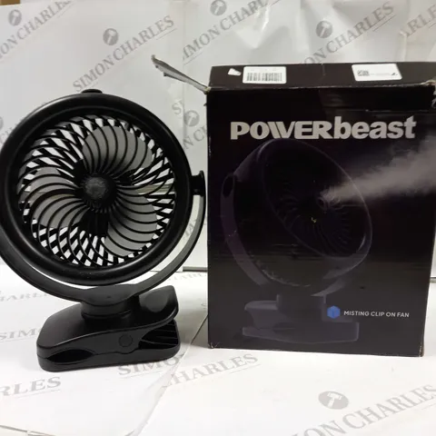 POWERBEAST CLIP ON FAN BOXED 