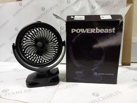 POWERBEAST CLIP ON FAN BOXED 