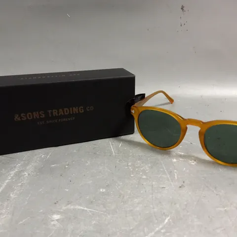 &SONS TRADING VINCENT AMBER FRAME SUNGLASSES 