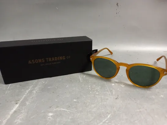 &SONS TRADING VINCENT AMBER FRAME SUNGLASSES 