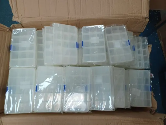 LARGE QUANTITY OF WHITE PLASTIC PILL BOXES