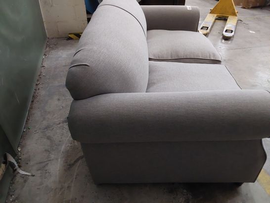 DESIGNER METAL ACTION SOFA BED GREY FABRIC 