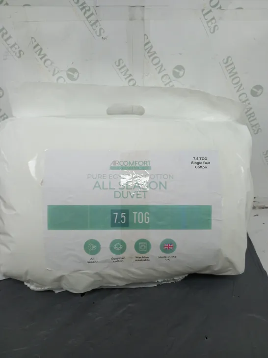 AIRCOMFORT PURE EGYPTIAN COTTON ALL SEASON DUVET 7.5 TOG 