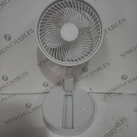 BELL & HOWELL RECHARGEABLE EXTENDABLE DESK & FLOOR FAN, WHITE