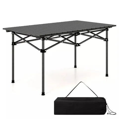 BOXED COSTWAY ALUMINUM CAMPING TABLE FOR 4-6 PEOPLE 