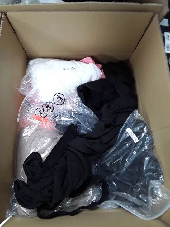 LARGE BOX OF ASSORTED CLOTHING TO INCLUDE H&M, ZARA AND BERSHKA