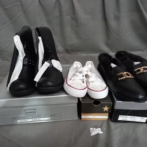 APPROXIMATELY 10 BOXED PAIRS OF ASSORTED SHOES IN VARIOUS STYLES AND SIZES 