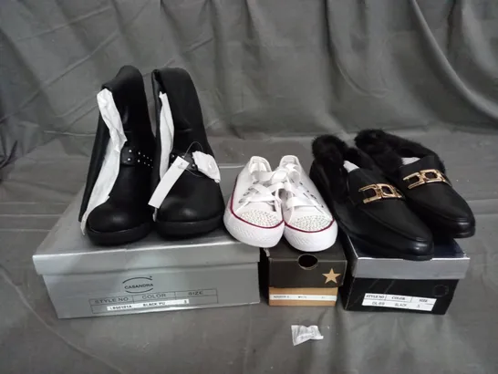 APPROXIMATELY 10 BOXED PAIRS OF ASSORTED SHOES IN VARIOUS STYLES AND SIZES 