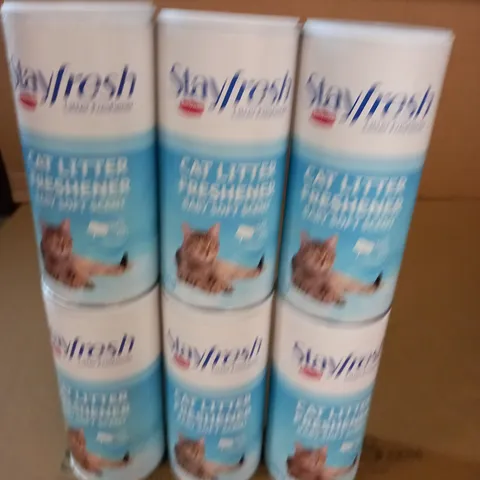 LOT OF 6 STAYFRESH CAT LITTER FRESHENERS