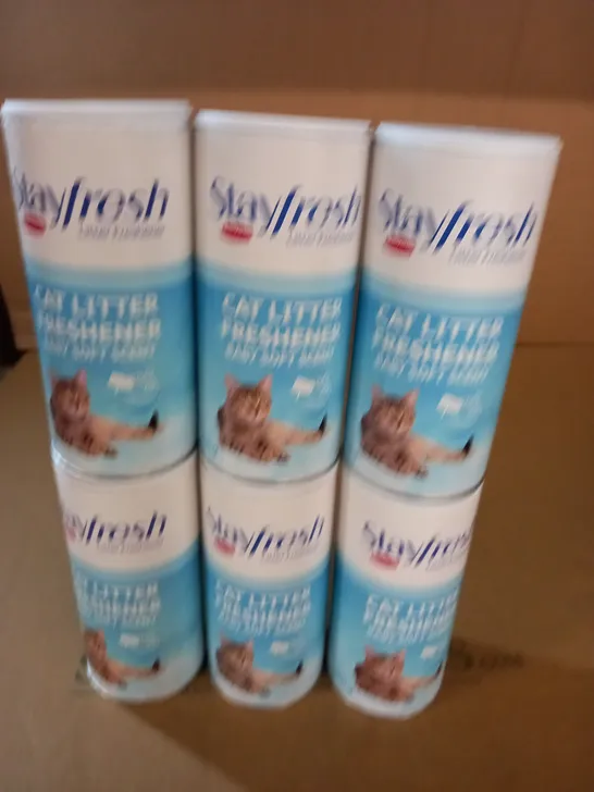 LOT OF 6 STAYFRESH CAT LITTER FRESHENERS