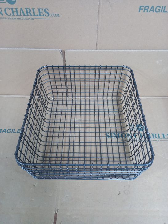 BOX OF 6 X WIRE MESH BASKETS IN "GRAPHITE" FINISH - 34XX31X16