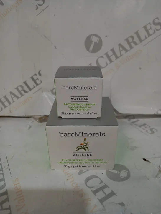 BOXED BAREMINERALS AGELESS PHYTO-RETINOL LIP MASK & NECK CREAM 