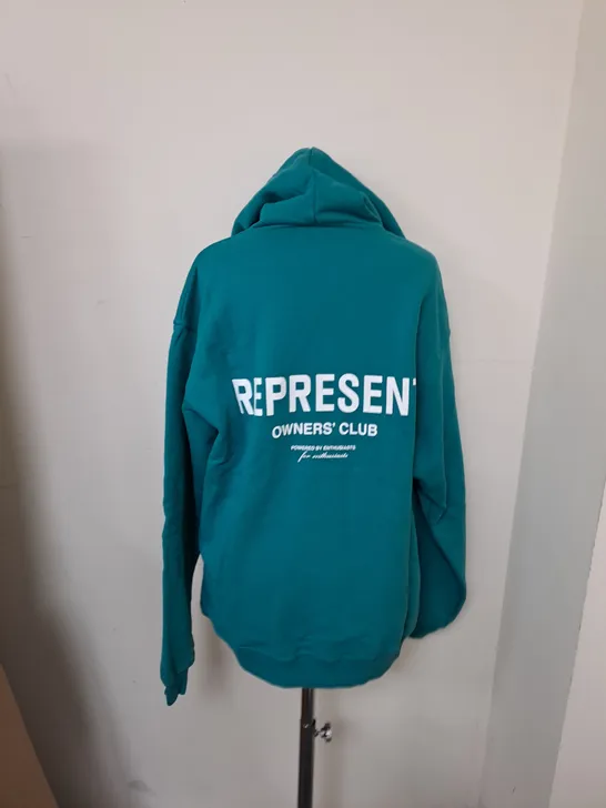 REPRESENT OWNERS CLUB HOODIE TEAL - SMALL