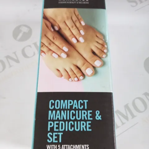 BOXED HOMEDICS COMPACT MANICURE AND PEDICURE SET WITH 5 ATTACHMENTS MAN-1300-EU