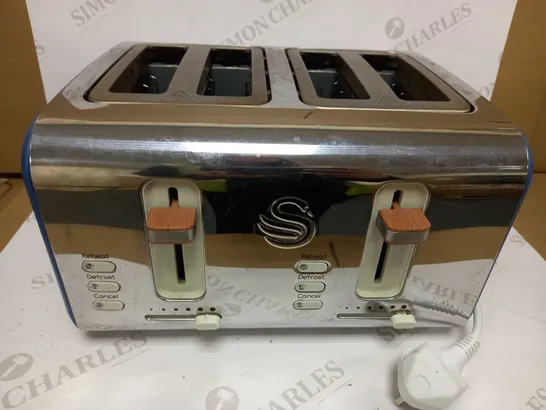 SWAN NORDIC 4 SLICE TOASTER BLUE