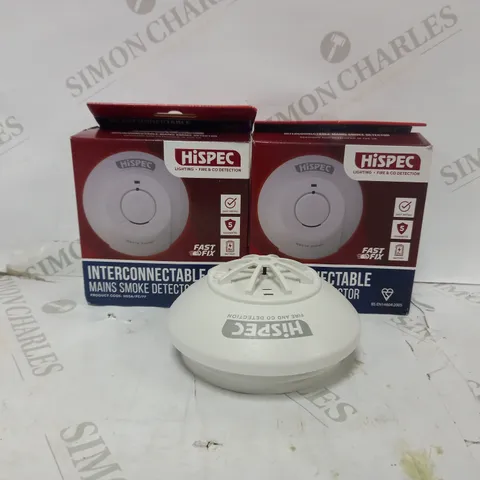 HISPEC SMOKE ALARMS HEAT DETECTORS AND CO DETECTORS - FIRE SAFETY KITS: FULLY COMPLIANT TO 2022 LEGISLATION (2 SMOKE / 1 HEAT)