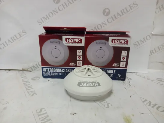 HISPEC SMOKE ALARMS HEAT DETECTORS AND CO DETECTORS - FIRE SAFETY KITS: FULLY COMPLIANT TO 2022 LEGISLATION (2 SMOKE / 1 HEAT)