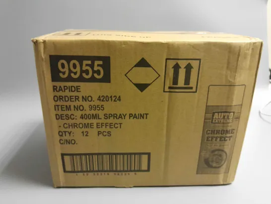 APPROXIMATELY 12 AUTO EXTREME CHROME EFFECT SPRAY PAINT 400ML