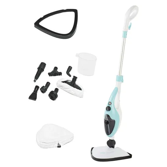 BOXED NEO 10 IN 1 1500W NEO HOT STEAM MOP CLEANER FLOOR CARPET WINDOW WASHER HAND STEAMER - DARK GREY & COPPER (1 BOX)