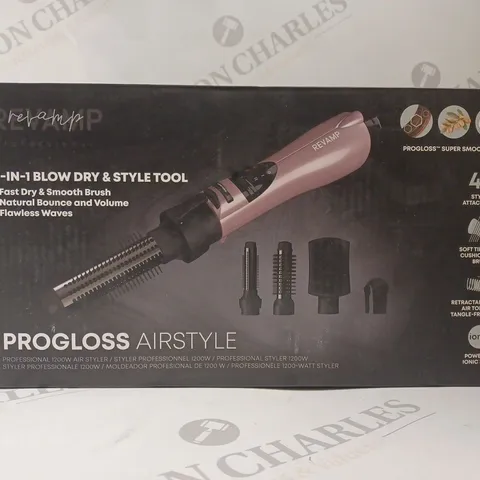BOXED REVAMP PROGLOSS AIRSTYLE 2-IN-1 BLOW DRY & STYLE TOOL