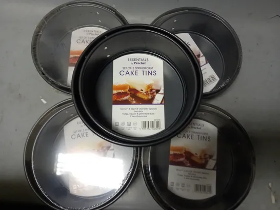 LOT OF 5 BRAND NEW SETS OF 2 SPRINGFORM CAKE TINS