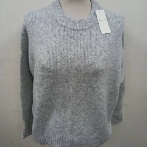 ABERCROMBIE & FITCH GREY KNIT JUMPER - SMALL