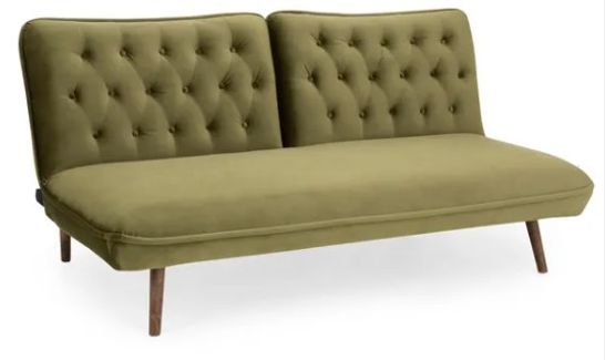 BOXED ELODIE CLIC CLAC SOFA BED MOSS GREEN 165 × 91 × 80CM