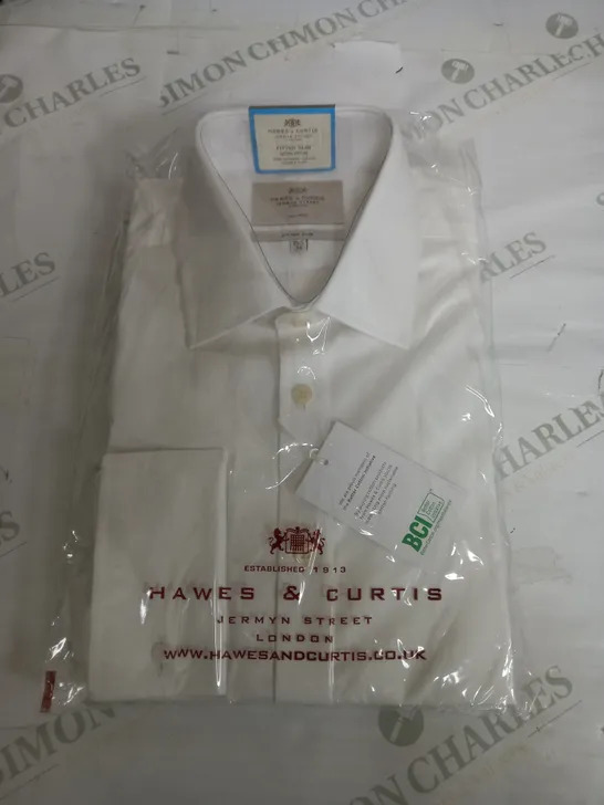 SEALED HAWES & CURTIS FITTED SLIM WHITE SHIRT - 15.5/34