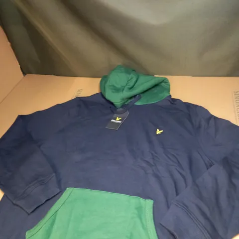 MENS LYLE AND SCOTT NAVY/GREEN TRACK TOP SIZE XXL