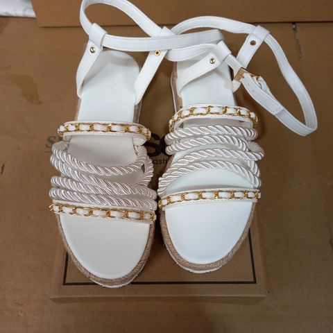 PAIR OF ASOS ESPADRILLE WEDGE SANDALS WITH STRAPS UK SIZE 5