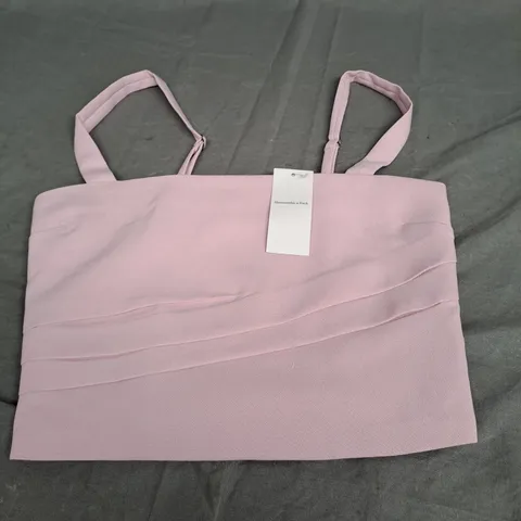 ABERCROMBIE & FITCH PINK CROP TOP - XXSMALL