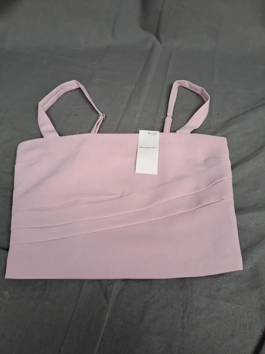 ABERCROMBIE & FITCH PINK CROP TOP - XXSMALL